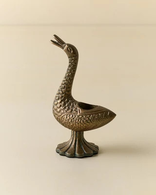 Vintage Inspired Brass Duck Taper Holder | Magnolia