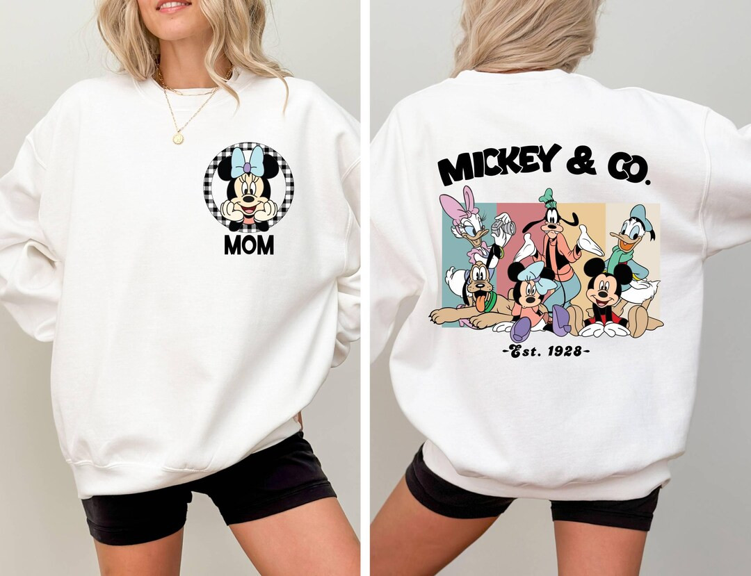 Custom Mickey & Friends Sweatshirt, Disney Vacation Sweatshirt,checkered Magic Kingdom Family Mat... | Etsy (US)
