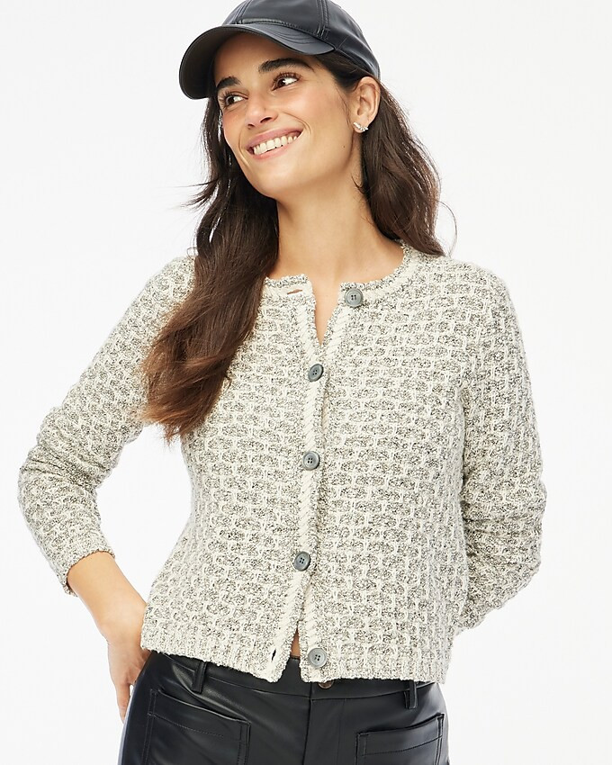 Tweed cardigan sweater lady jacket | J.Crew Factory