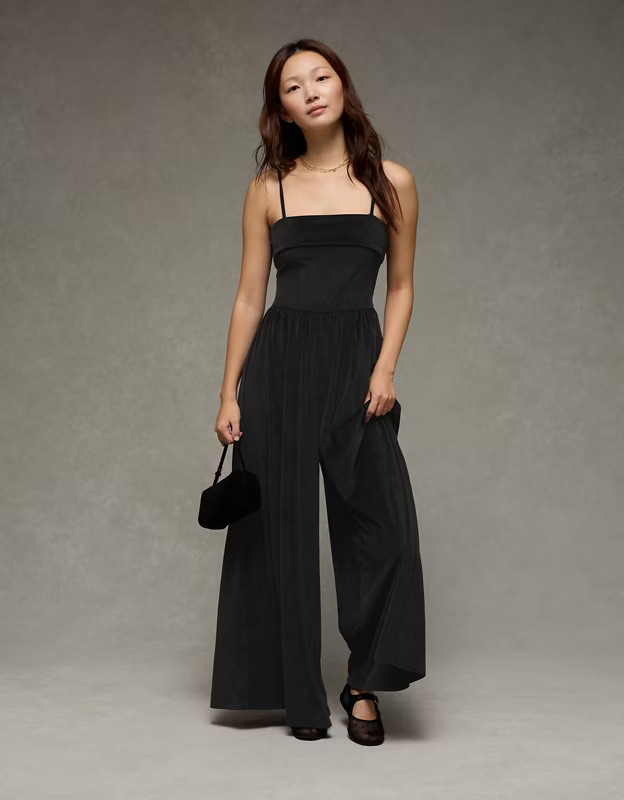 AE Velvet Foldover Jumpsuit | American Eagle Outfitters (US & CA)