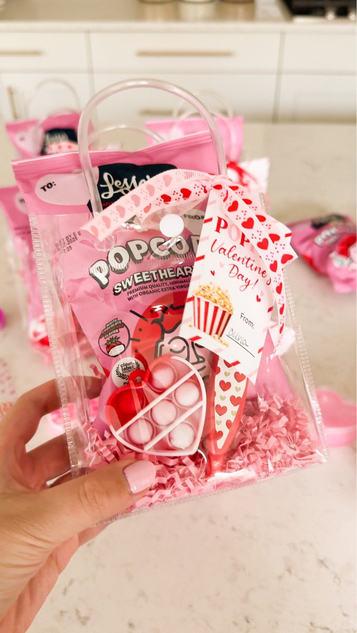 VALENTINE’S DAY CLASSMATE TREAT BAGS! 

Clear bags, ribbons, valentine’s day gift tags, popcorn, party favors, plastic kazoos, pop its, , fidget toys, shredded paper for gift baskets

#LTKHome #LTKValentine #LTKKids