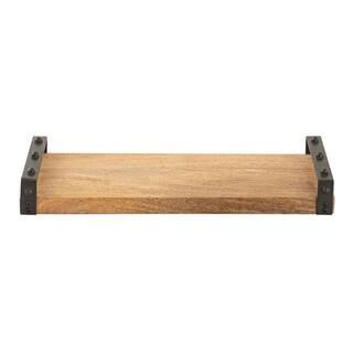 Greenview 17 in. Natural Wood Decorative Tray | The Home Depot
