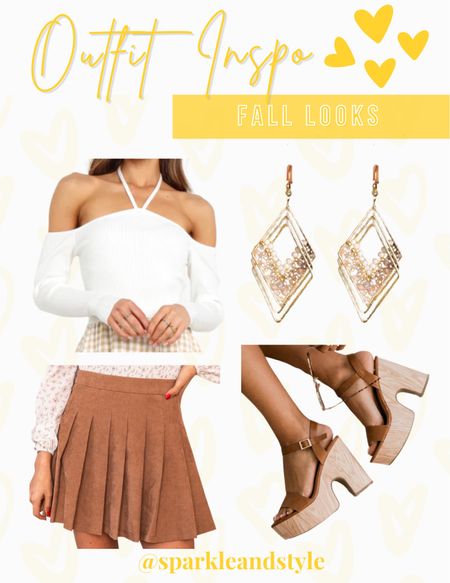 Outfit Inspo: Fall Looks

This brown tennis skirt is absolutely adorable! I styled it with this white halter neck off the shoulder top, brown chunky wood heels, and simple beaded earrings! 

#LTKSale #LTKunder100 #LTKstyletip