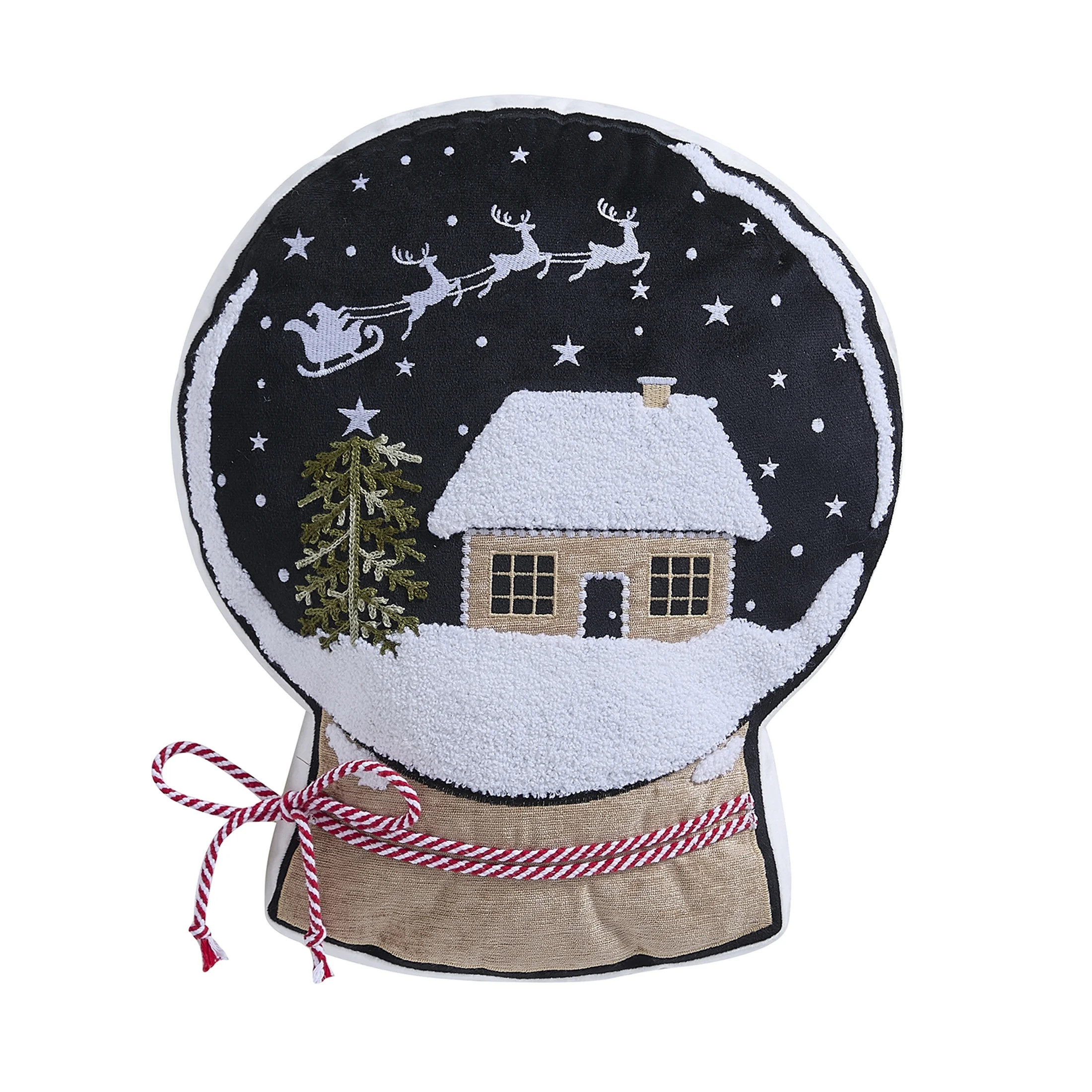 My Texas House 18" x 14" Black Snow Globe Holiday Decorative Pillow - Walmart.com | Walmart (US)
