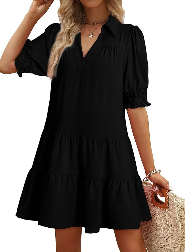 Dokotoo Boho Dresses for Women Graduation Dress 2026 Spring Summer Casual Dress Mini Womens Dress... | Amazon (US)