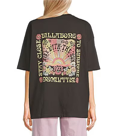 Billabong Out Until Dawn Graphic Short Sleeve Oversized T-Shirt - XS | Dillard's