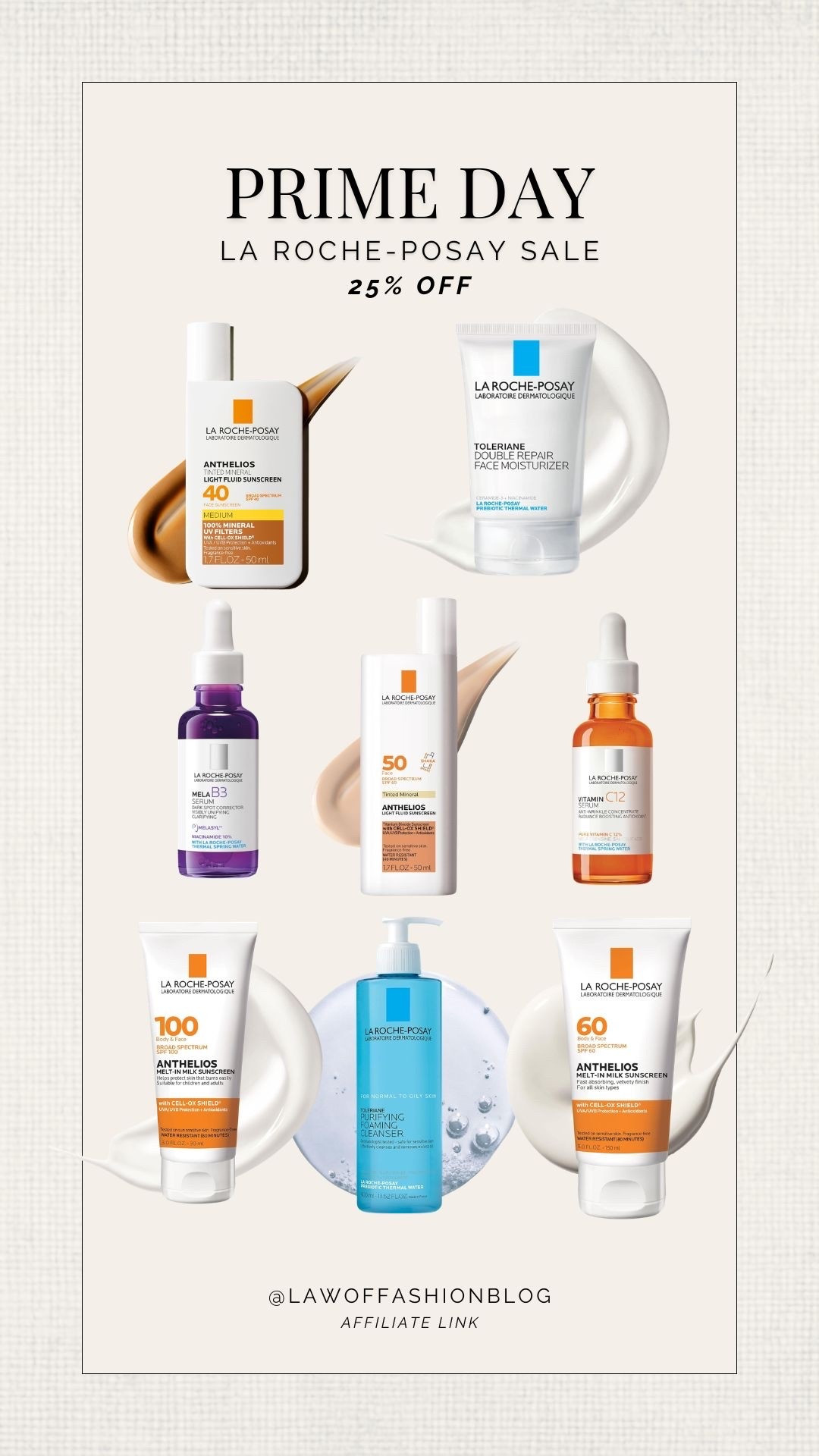 Amazon prime day beauty deals la roche posay 25% off skincare deals