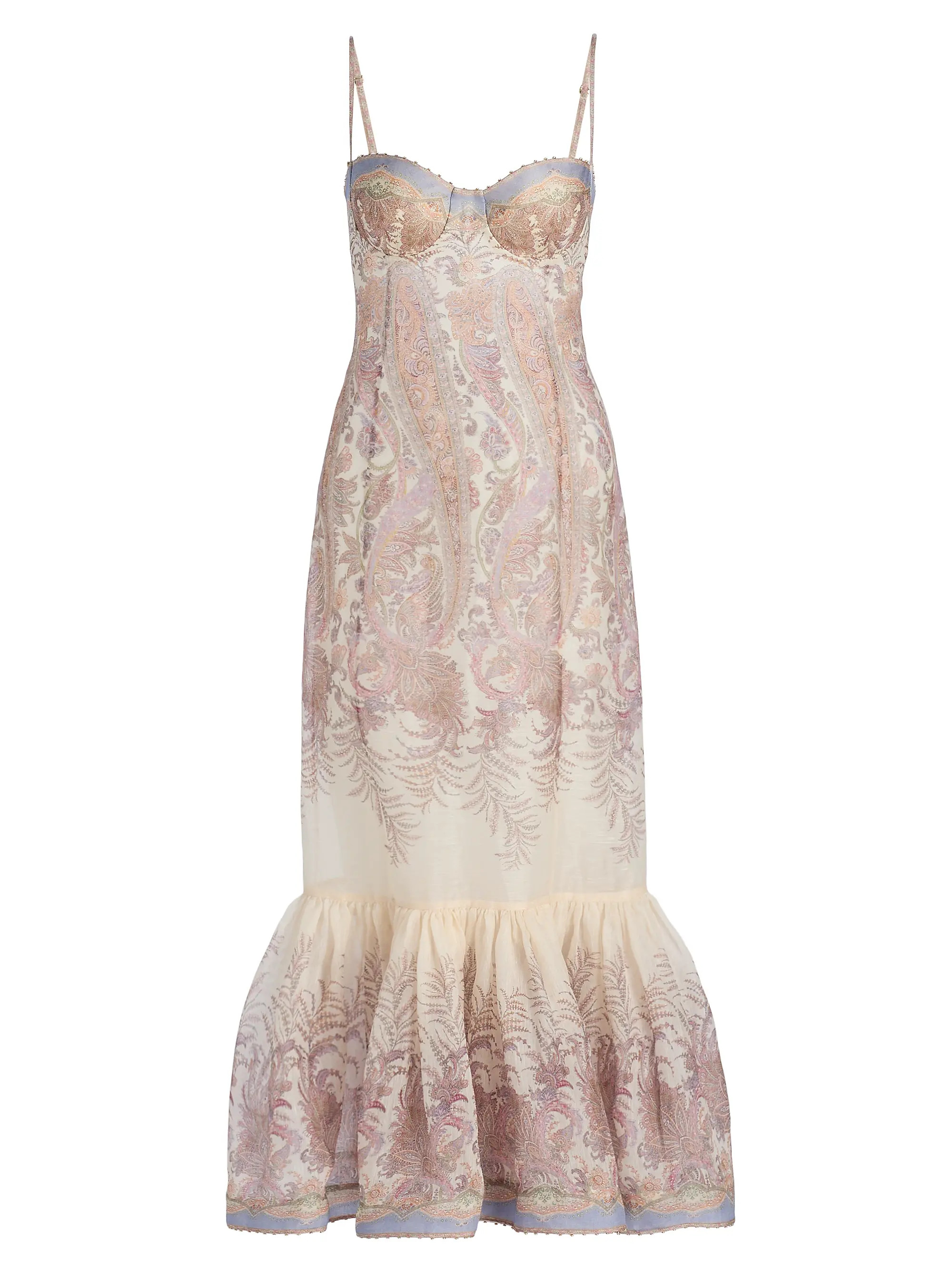 Zimmermann Alchemy Floral Paisley Linen-Silk Gown | Saks Fifth Avenue | Saks Fifth Avenue