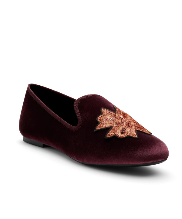 The Starling - New Bordeaux Velvet Embroidery | BIRDIES