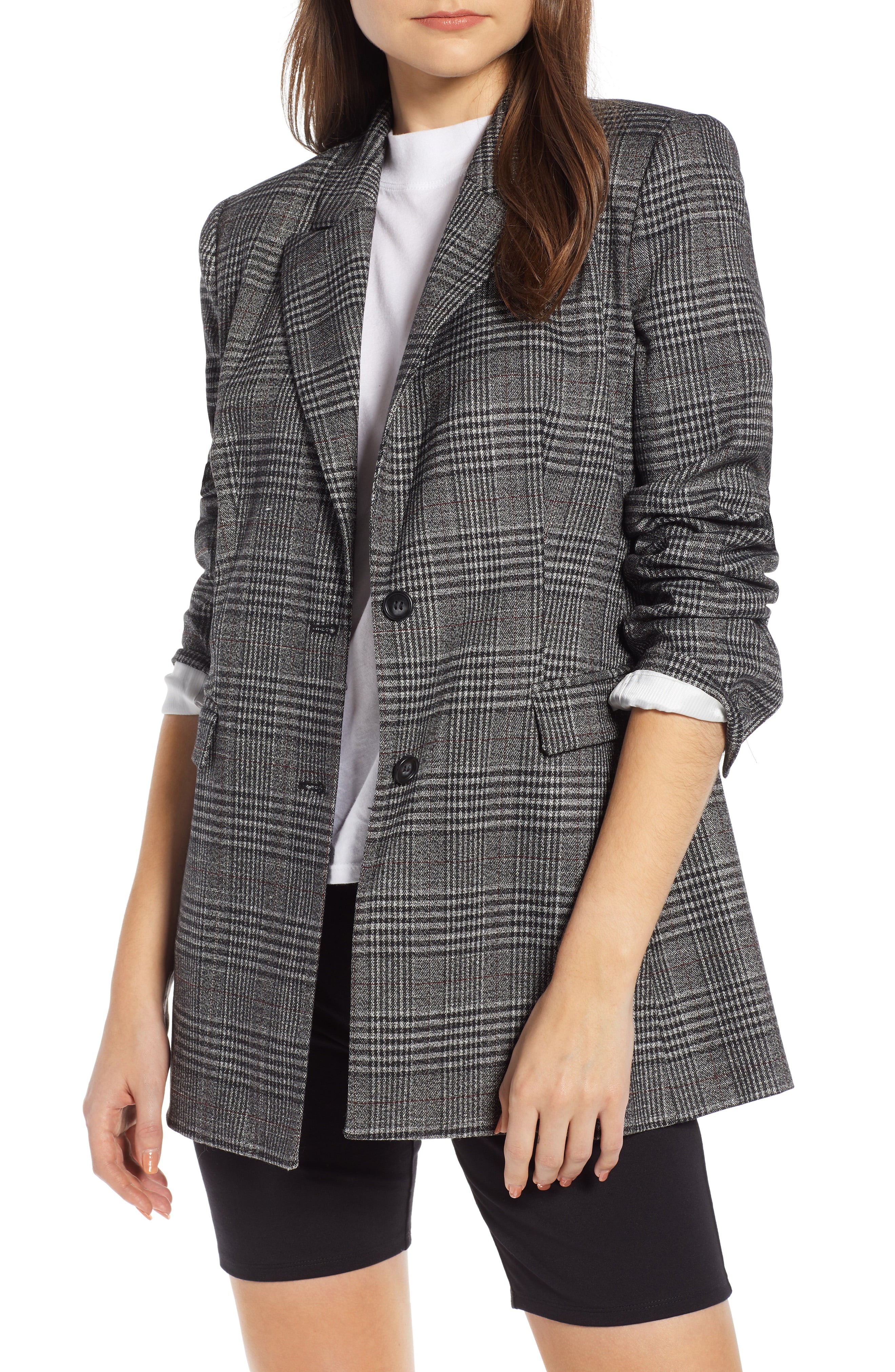 Women's Something Navy Plaid Blazer | Nordstrom