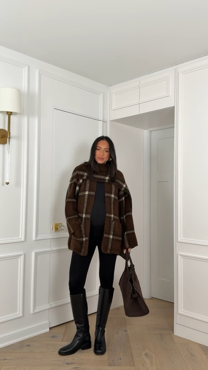 Thanksgiving outfit! Comfy casual but chic 🤎 size S-M cardigan, S maternity leggings, XS top, boots fit TTS but I always size up 1/2 for thick socks!

#LTKSeasonal #LTKHoliday #LTKFindsUnder100