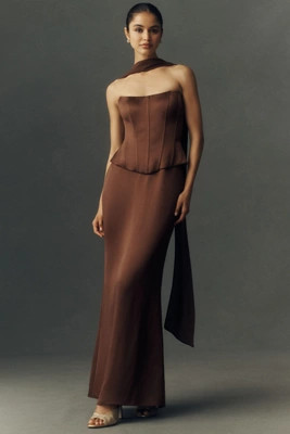 Mare Mare Mimi Satin Corset Dress | Anthropologie (US)