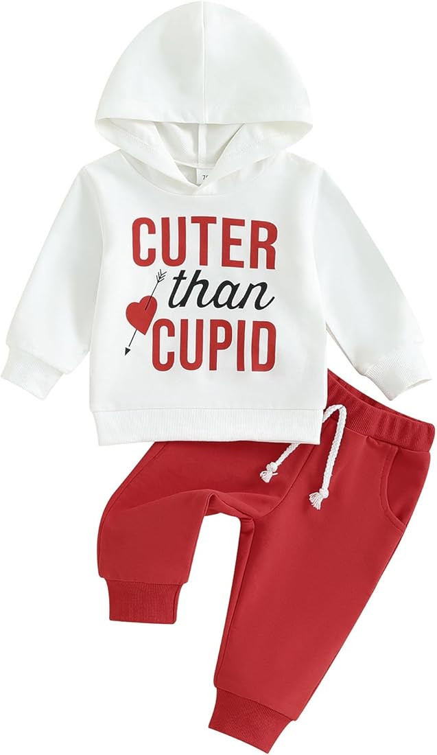 Toddler Baby Boy Clothes Long Sleeve Waffle Little Dude Crewneck Sweatshirt Casual Pants 2Pcs Fal... | Amazon (US)