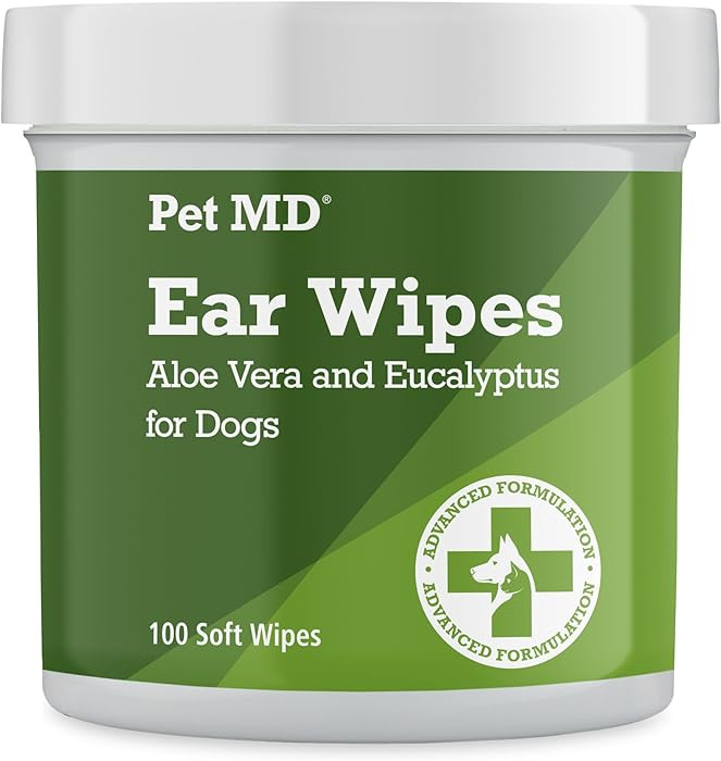 Pet MD - Dog Ear Cleaner Wipes - Otic Cleanser for Dogs to Stop Ear Itching, and Infections with ... | Amazon (US)