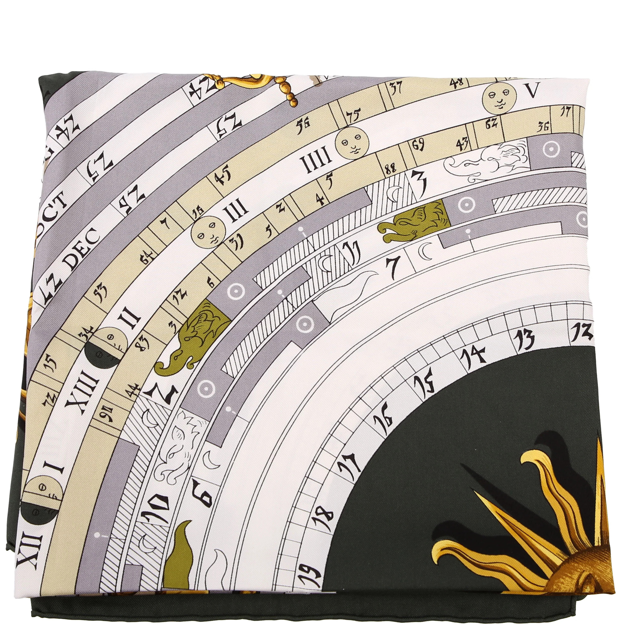 Astrologie 90CM Silk Scarf Green | Keeks Designer Handbags