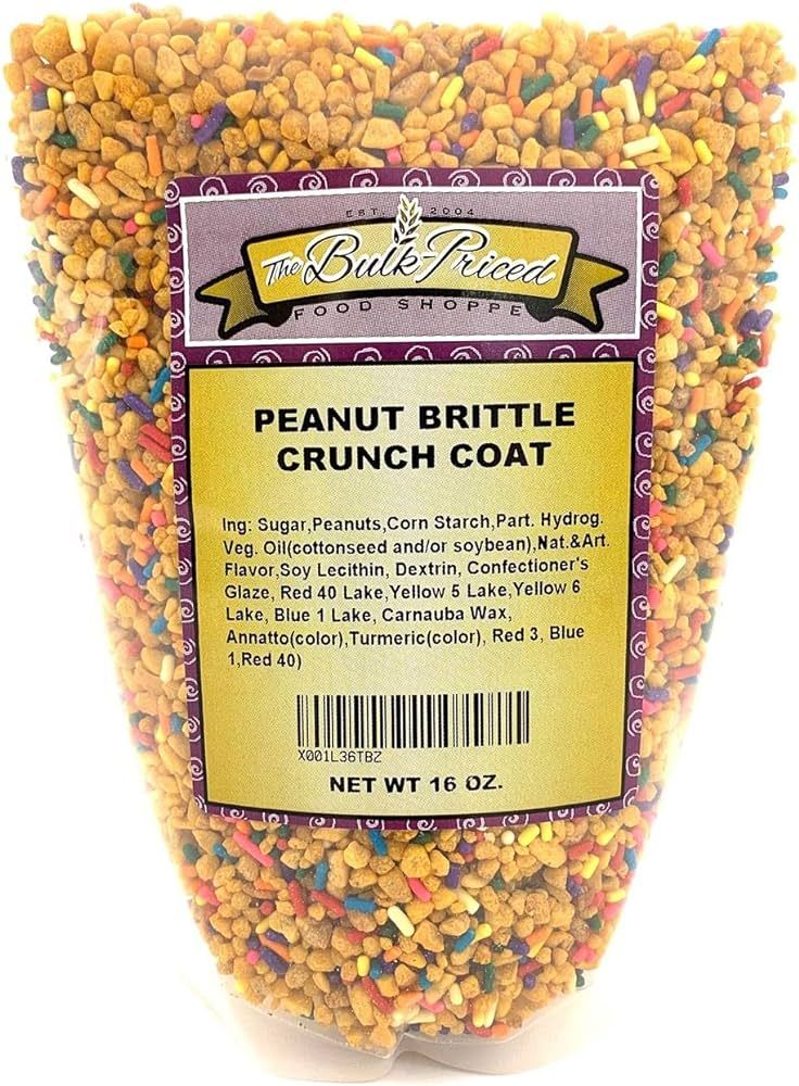 The Bulk-Priced Food Shoppe Peanut Brittle Crunch Coat Ice Cream Topping (1 lb. Resealable Zip Lo... | Amazon (US)
