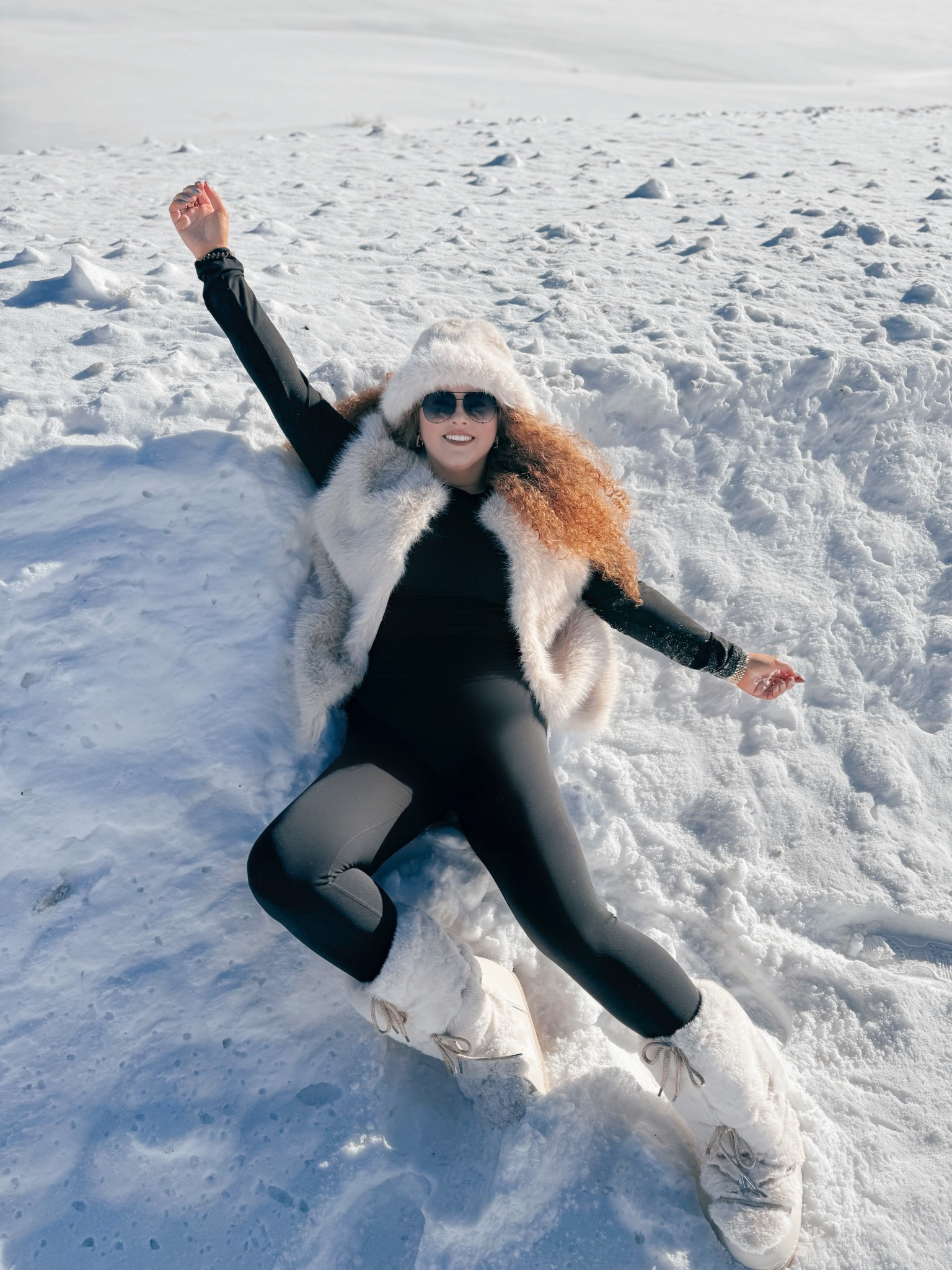Just out here living my best snow life ❄️✨ Catch me if you can! ⛄ winter snow outfit | amazon winter outfit | fur bucket hat amazon | cozy winter accessories | black long sleeve amazon | black leggings amazon | amazon winter basics | snow boots amazon | moon boot dupes | chunky snow boots | winter athleisure outfit | cold weather outfit women | amazon snow boots women | cozy snow day outfit | winter layering outfit | amazon fashion winter | fur vest outfit | winter neutral outfit | comfy winter look | casual winter outfit | cold weather essentials

#LTKSaleAlert #LTKootd #LTKMidsize