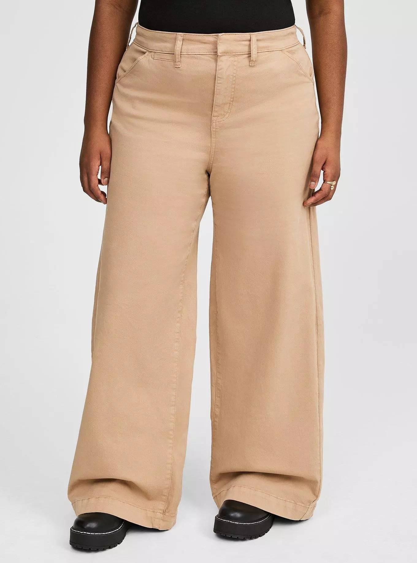 Wide Leg High-Rise Chino Pant | Torrid (US & Canada)