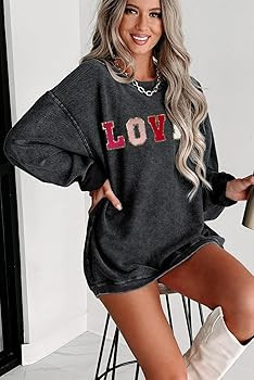 MARZXIN Women's Casual Sweatshirts Long Sleeve Crewneck Pullover Tops Fashion Hoodies Outfits Mar... | Amazon (US)