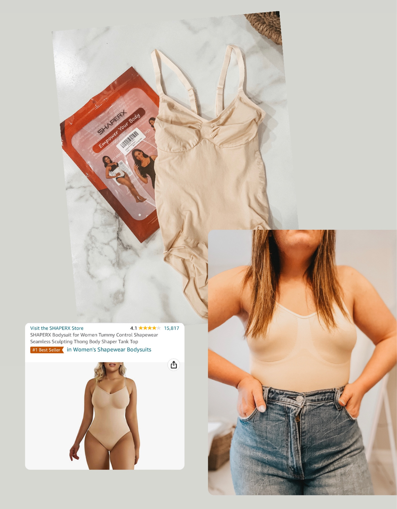 SHAPERX Bodysuit for Women Tummy Control Sculpting Thong Body Shaper -   Shopping