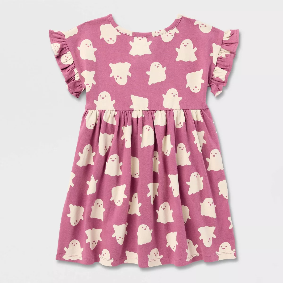Toddler Girls' Halloween Ghosts Short Sleeve Dress - Cat & Jack\u2122 Mauve 5T | Target