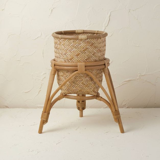 13.5&#34; x 15.5&#34; Rattan Woven Planter Basket Natural - Opalhouse&#8482; designed with Jungal... | Target