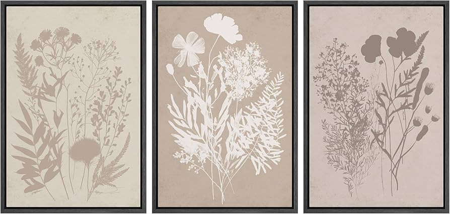 MUDECOR Framed Canvas Print Wall Art Wildflower Art Print, Floral Botanical Prints, Minimalist Vi... | Amazon (US)