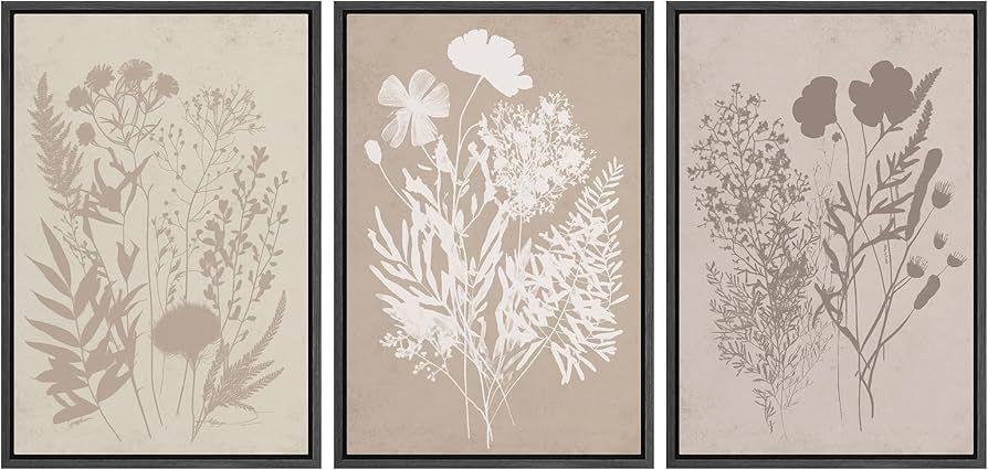 MUDECOR Framed Canvas Print Wall Art Wildflower Art Print, Floral Botanical Prints, Minimalist Vi... | Amazon (US)