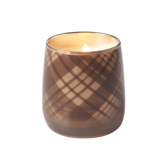 Better Homes & Gardens Intense Warm Leathered Amber Wooden 1-Wick Glass Jar Candle 14.5oz. | Walmart (US)