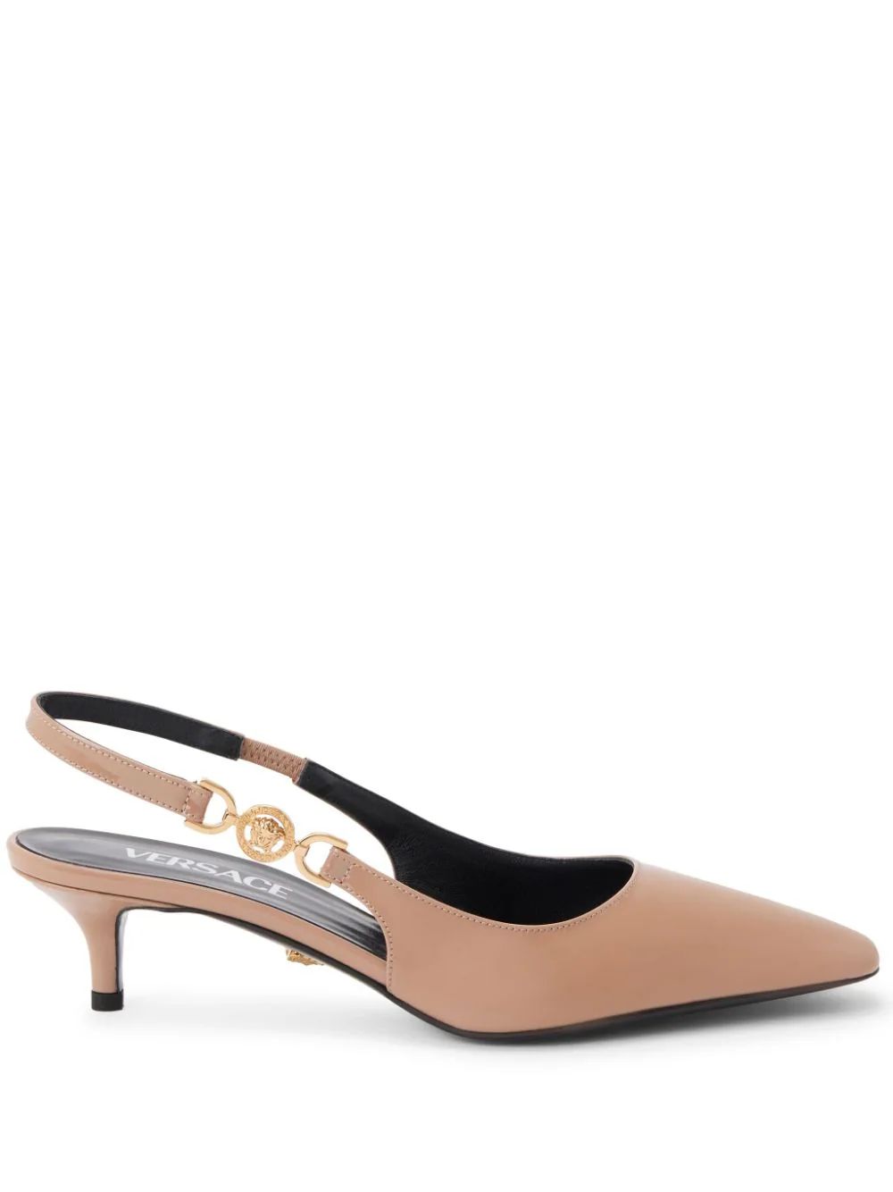 logo-plaque leather pumps | Farfetch Global