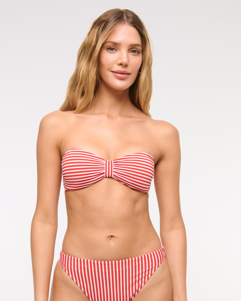 Women's Knot-Front Bandeau Swim Top | Women's Swimwear | Abercrombie.com | Abercrombie & Fitch (US)