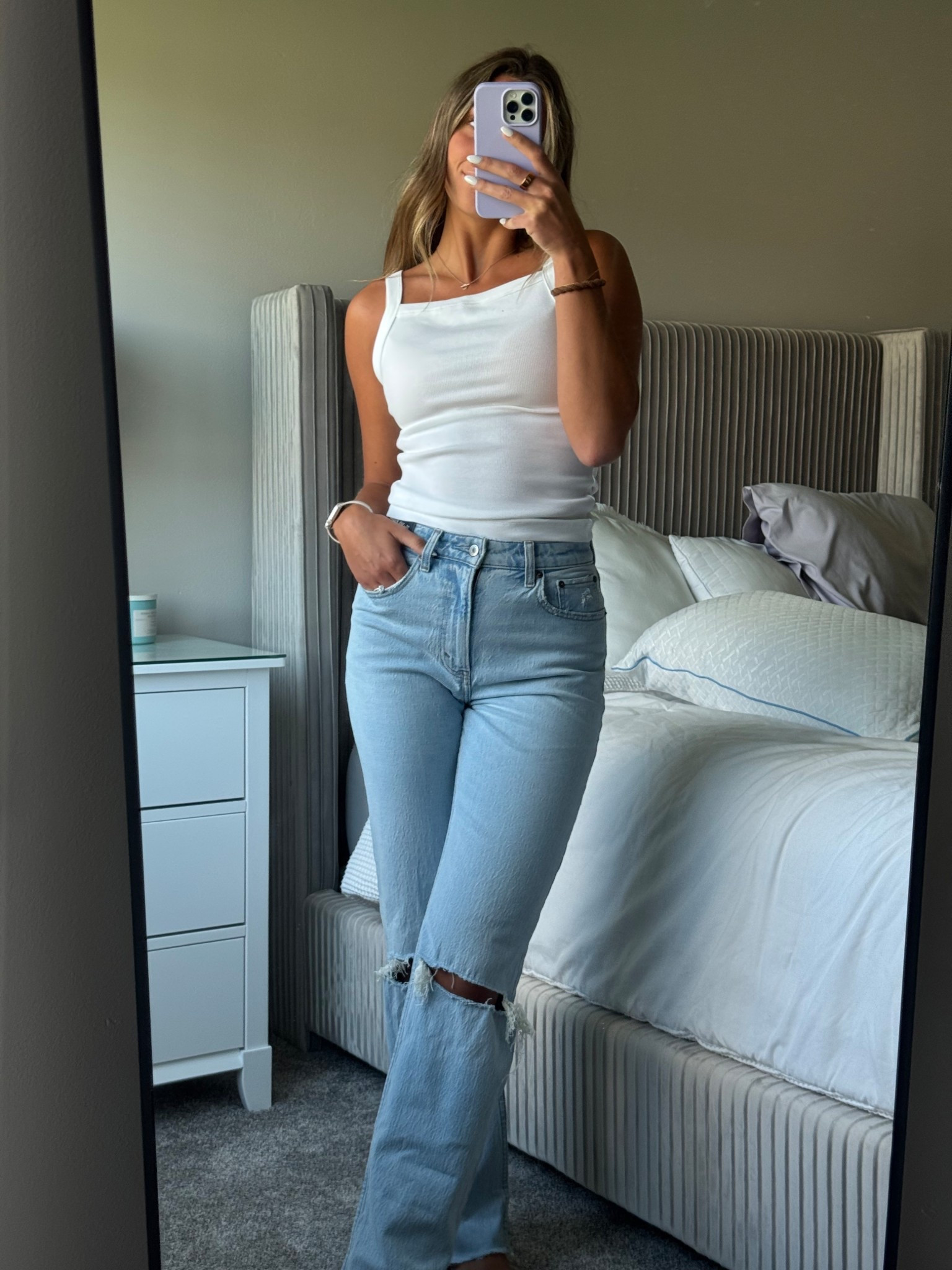 Casual cute summer outfit 

#Abercrombie #casualoutfit #whitetank

#LTKWorkwear #LTKStyleTip