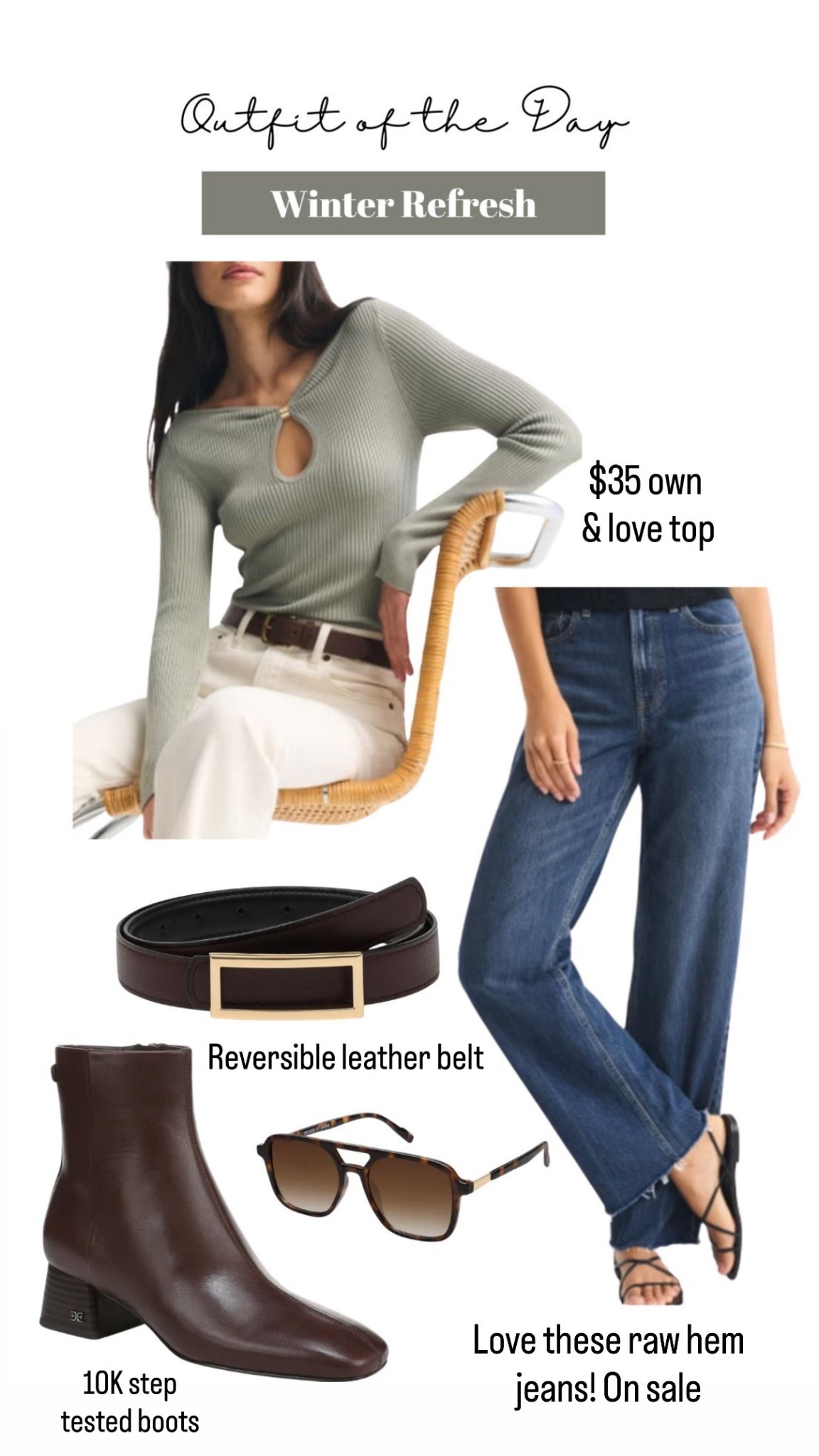 Abercrombie on sale outfit. Love this $35 keyhole top! Jeans on sale too 

#LTKSaleAlert