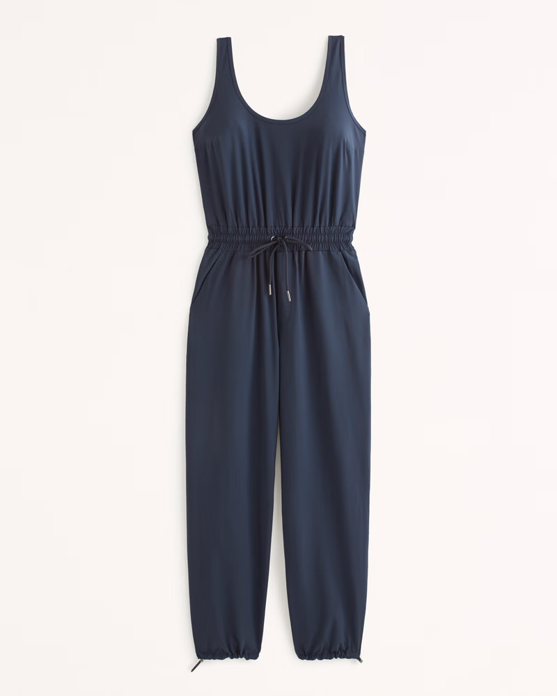 Abercrombie & Fitch Women's Traveler Jumpsuit in Navy - Size L TALL | Abercrombie & Fitch (US)