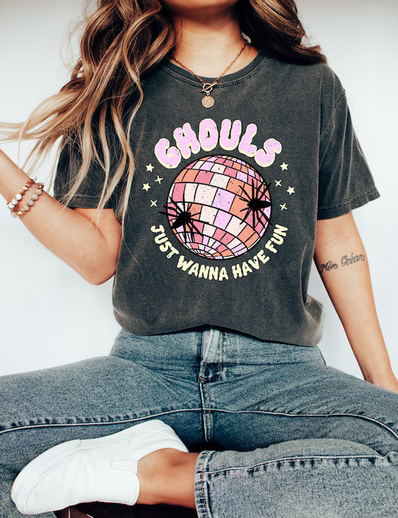 Retro Halloween Comfort Colors Shirt Ghouls Just Wanna Have - Etsy | Etsy (US)