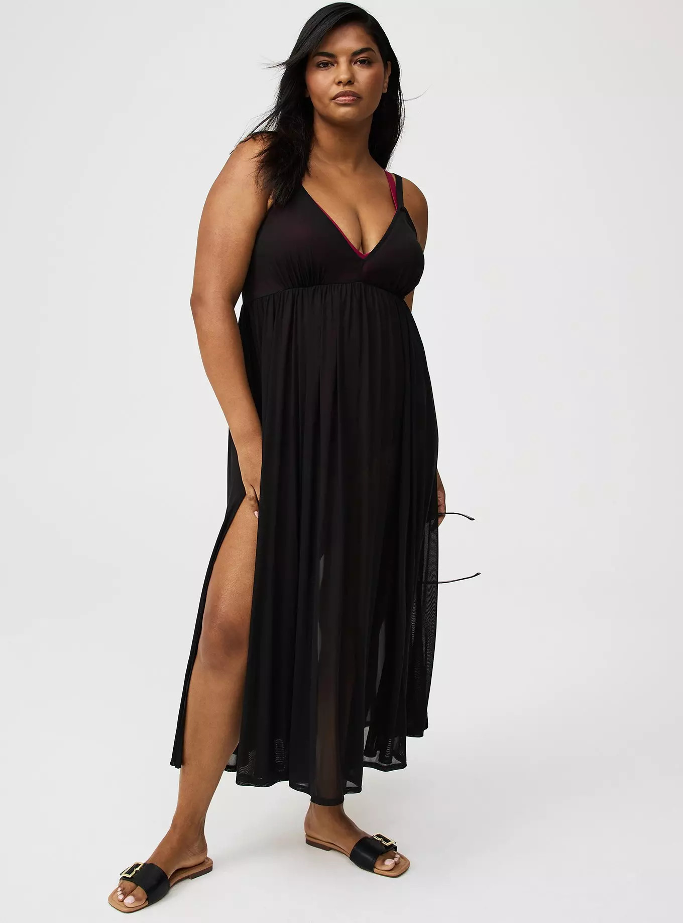 High Slit Maxi Cover-Up Dress | Torrid (US & Canada)