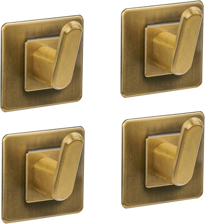 SDH Adhesive Hooks Heavy Duty Stick on Wall Hooks, Adhesive Towel Hooks, Waterproof Aluminum Deco... | Amazon (US)