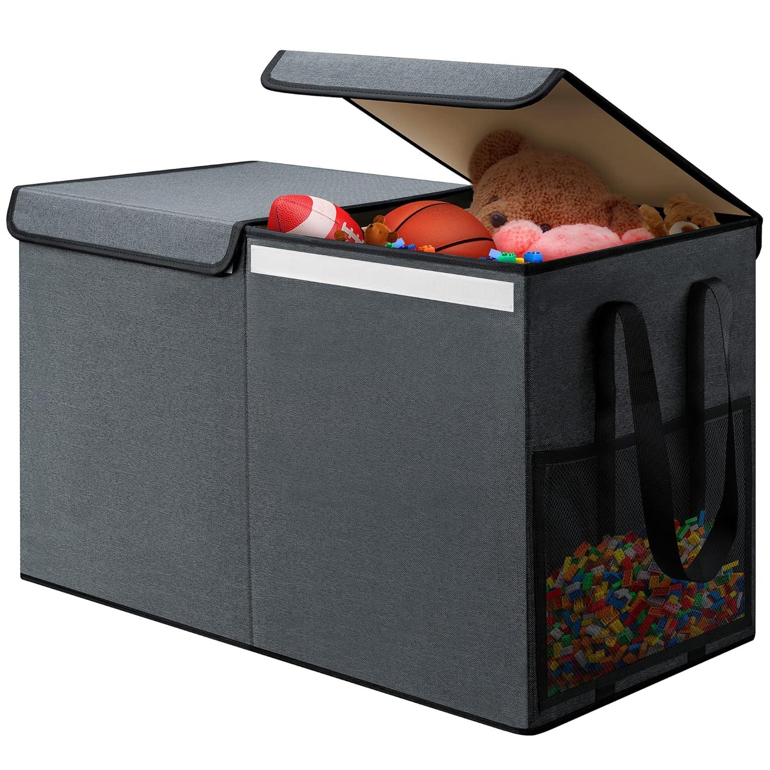 LOVSTORAGE Large Toy Box for Boys Girls Toy Chest Kids Toy Storage Organizer Collapsible Toy Stor... | Amazon (US)