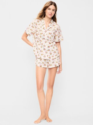 Poplin Pajama Short Set | Old Navy (US)