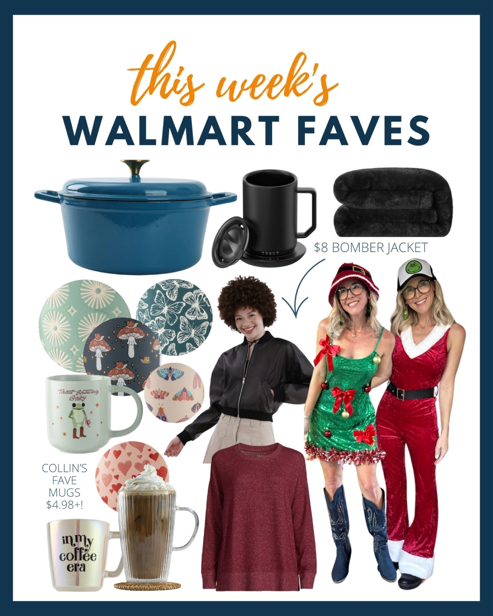🎄🎁 HOLIDAY DEALS YOU CAN'T MISS! 🎁✨
Our team is BUZZING with these epic Walmart finds that we've personally purchased and LOVE! 😍👇
☕ Collins' Under-$5 Mugs: The coziest vibes for your cocoa or coffee!
🍳 Her Fave Dutch Oven: Only $25! Perfect for those hearty winter meals.
🧥 Monica's Bomber Jacket: Chic & comfy for UNDER $9! Whaaaat?!
👗 Collins' Showstopper Dress: Be the star of every party this season! 🌟
👀 Festive outfits, giftables, and more... all at jaw-dropping prices! 💃 These deals won’t last, so snag them NOW while you can! 🛍️✨
Tap to shop and fill your cart with joy! 🎅❤️

#LTKSeasonal #LTKSaleAlert #LTKHoliday