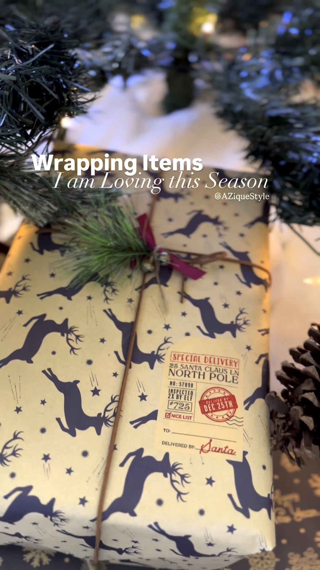 Love kraft vintage gift wrapping! And these stickers are my absolute love forever! #aziquestyle #christmas2024

#LTKParties #LTKHoliday #LTKGiftGuide