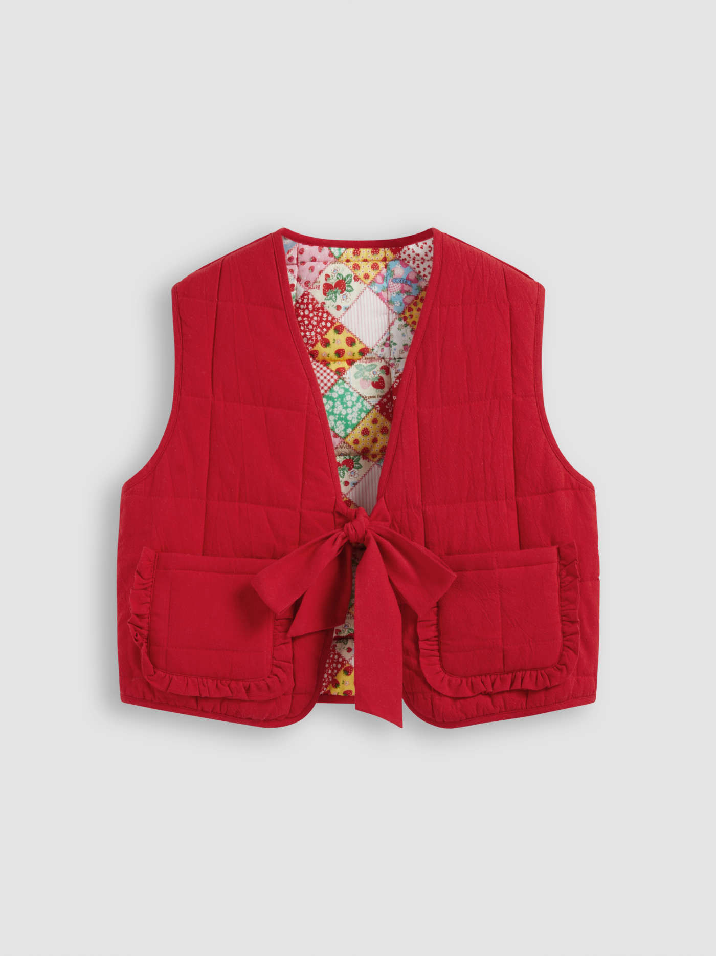 Reversible 100% Cotton V-Neck Printed Vest | Cider