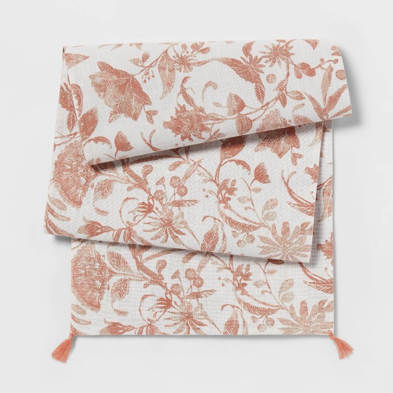 Cotton Floral Table Runner Pink - Threshold™ | Target