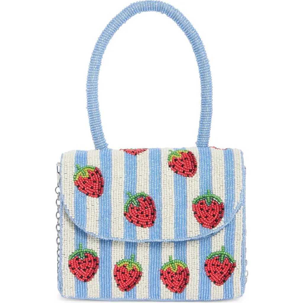 Collection XIIX Beaded Striped Strawberry Top Handle Bag in Multi at Nordstrom Rack | Nordstrom Rack