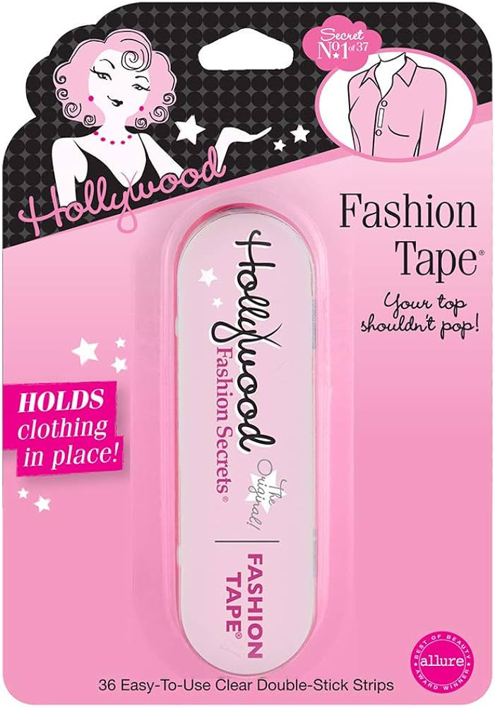 Hollywood Fashion Secrets Fashion Tape Tin, Checklane (Upright) 36 ct Double Sided Apparel Tape | Amazon (US)