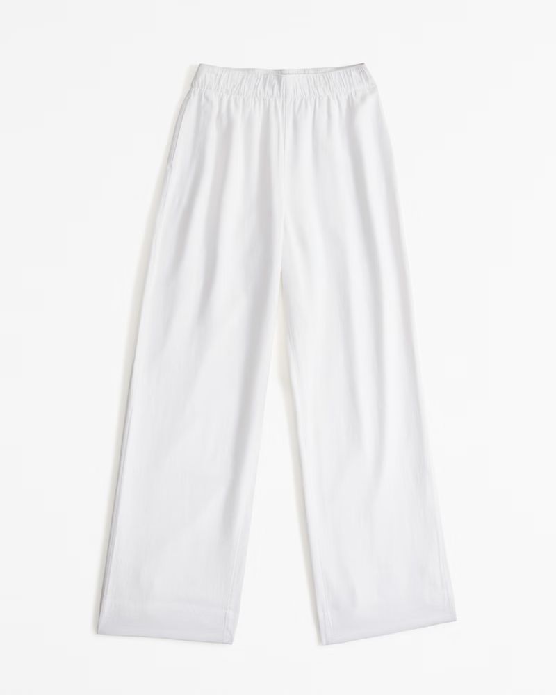 Women's Linen-Blend Pull-On Pant | Women's | Abercrombie.com | Abercrombie & Fitch (US)