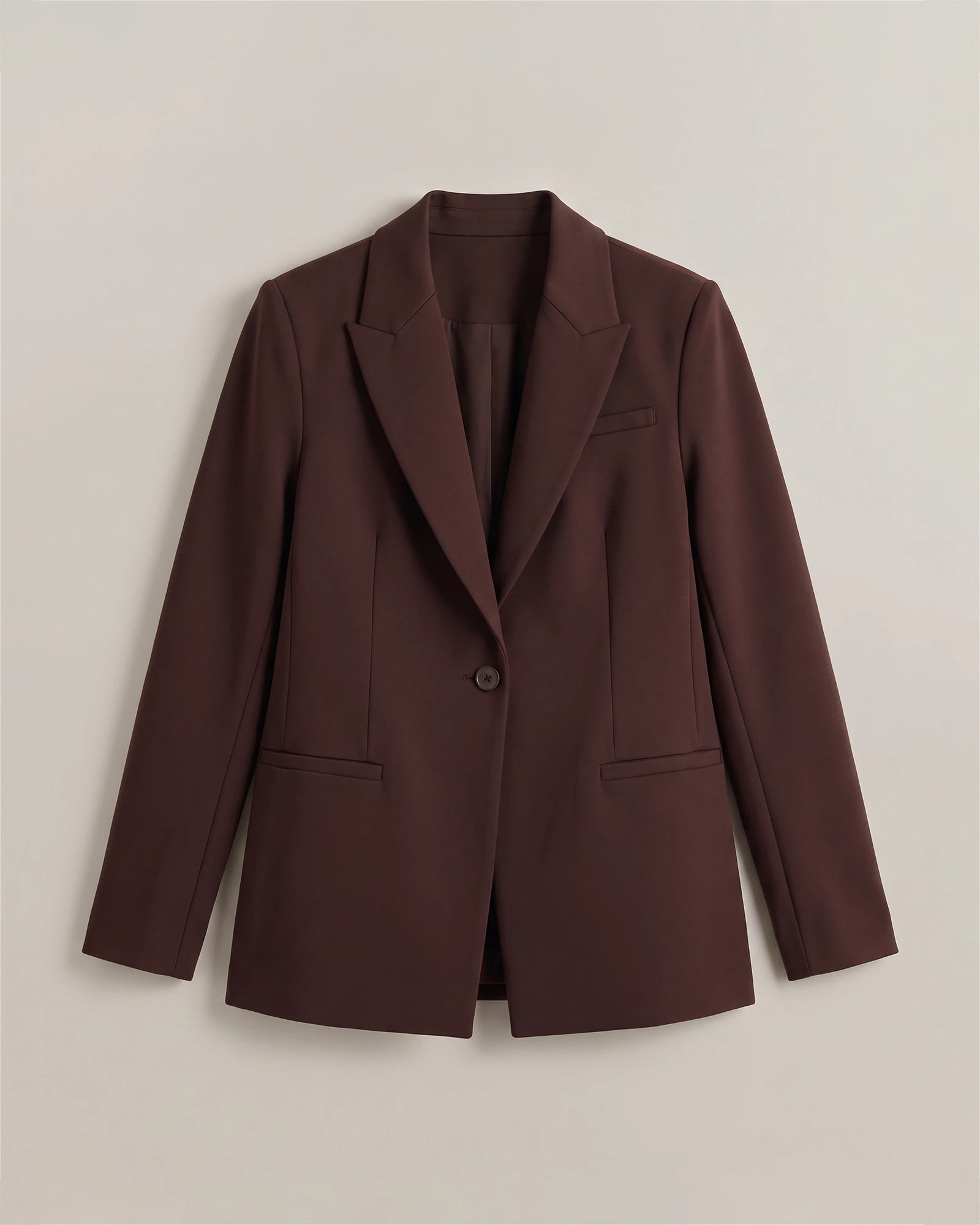 Quince | Women's Ultra-Stretch Ponte Single-Breasted Blazer in Charcoal, Size XL, Rayon | Quince