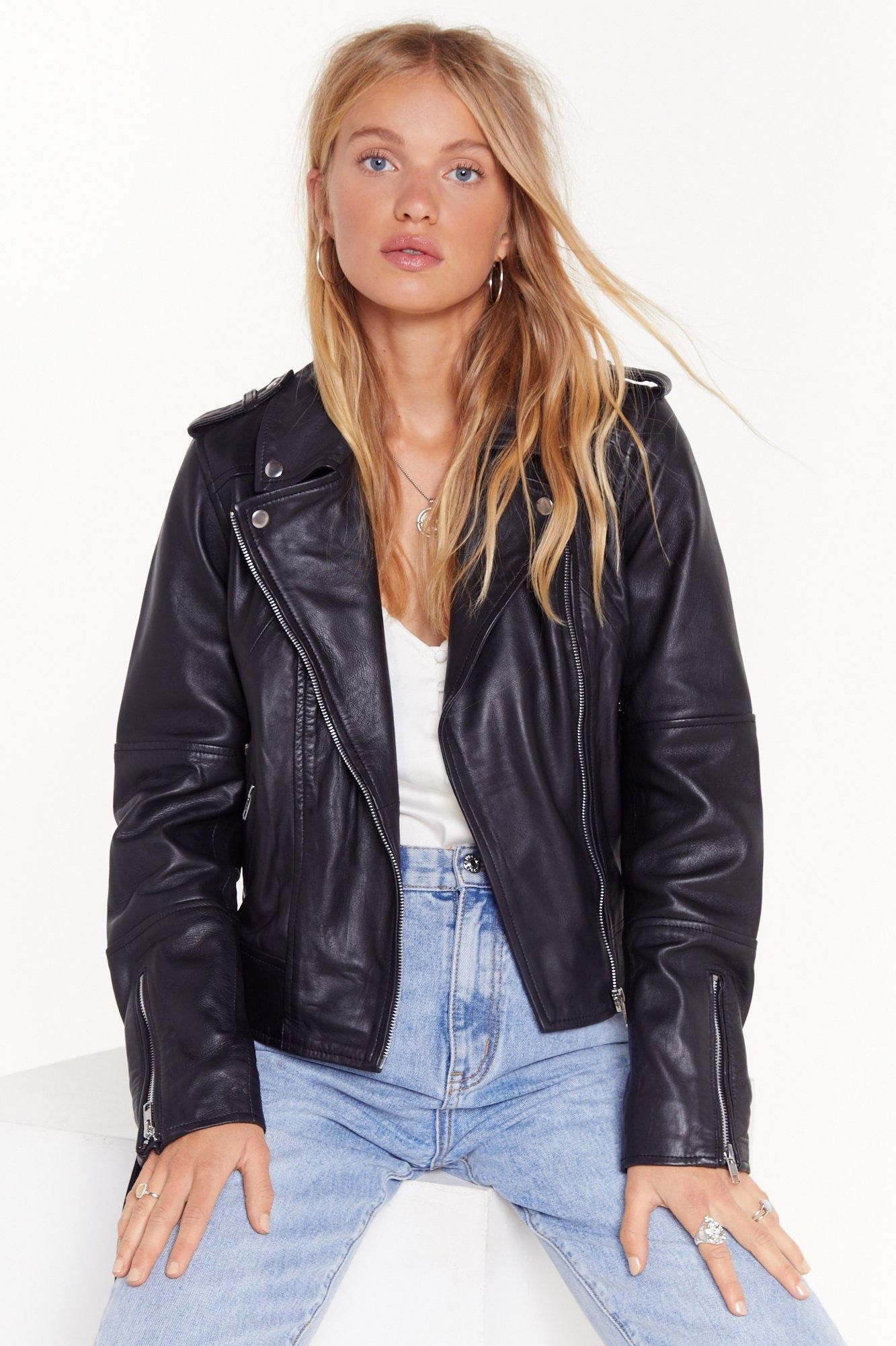Womens Bigger the Better Oversized Leather Jacket - Black | NastyGal (US & CA)