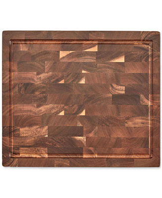17" Reversible End-Grain Acacia Cutting Board | Macy's