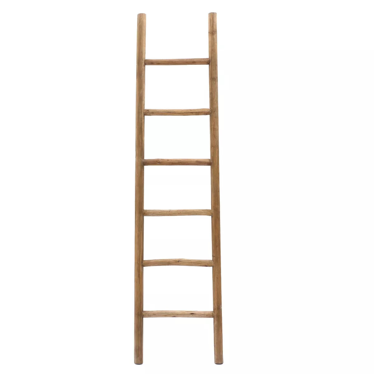 LuxenHome Rustic 6ft Decorative Blanket Ladder Brown | Target